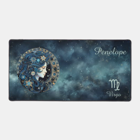 〔占星術の〕十二宮図誕生標識《星座》乙女座Astrolog デスクマット (正面)
