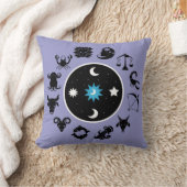 〔占星術の〕十二宮図車輪枕 クッション (ブランケット)