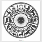 〔占星術の〕十二宮図車 シール (シート)