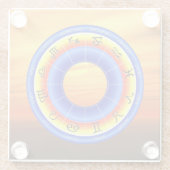 〔占星術の〕十二宮図輪 ガラスコースター (裏面)