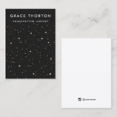 〔占星術の〕十二宮図金ゴールドスターズイヤリングジュエリー表示カード 名刺 (正面/裏面)