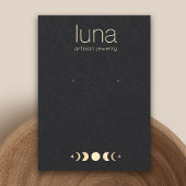 〔占星術の〕十二宮図金ゴールドムーンボーイヤリングジュエリー表示 名刺