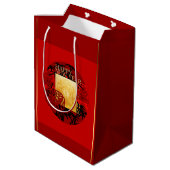 〔占星術の〕十二宮図陰陽中国のバンブーオックス年2021 MGB ミディアムペーパーバッグ (裏面アングル)