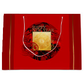 〔占星術の〕十二宮図陰陽中国のバンブーラット年2020 LGB ラージペーパーバッグ (正面)