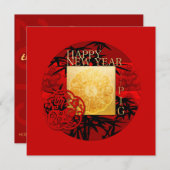 〔占星術の〕十二宮図陰陽竹中国の豚の年SqFCI セーブザデート (正面/裏面)