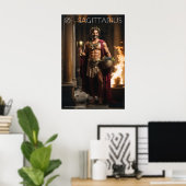 〔占星術の〕十二宮図電源：射手座 ポスター (ホームオフィス)