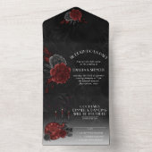 〔占星術の〕十二宮図魔法クリムゾン |ヘンナレッドゴシックスカルバラ オールインワン招待状 (内側)