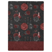 〔占星術の〕十二宮図魔法クリムゾン |ヘンナレッドゴシックスカルバラ クリップボード (裏面)