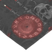 〔占星術の〕十二宮図魔法クリムゾン |ヘンナレッドゴシックスカルバラ ショートテーブルランナー (コーナー)