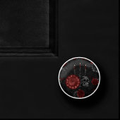 〔占星術の〕十二宮図魔法クリムゾン |ヘンナレッドゴシックスカルバラ セラミックノブ