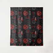 〔占星術の〕十二宮図魔法クリムゾン |ヘンナレッドゴシックスカルバラ タペストリー (正面)