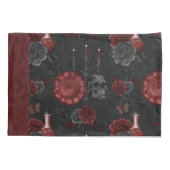 〔占星術の〕十二宮図魔法クリムゾン |ヘンナレッドゴシックスカルバラ 枕カバー (裏面)