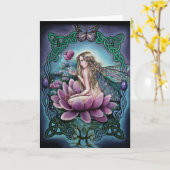 〔占星術の〕十二宮図魚座占星術のおとぎのグリーティングカード カード (黄色い花)