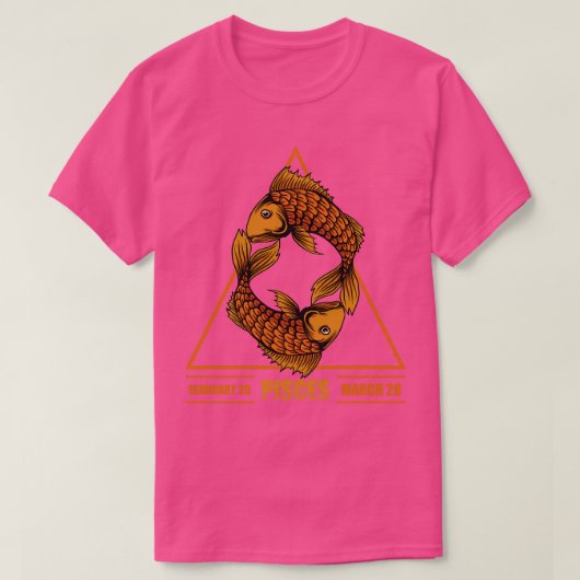 〔占星術の〕十二宮図魚座1 Tシャツ (デザイン正面)