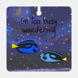 〔占星術の〕十二宮図魚座「私はあまりにも忙しさまよう。 メタルオーナメント