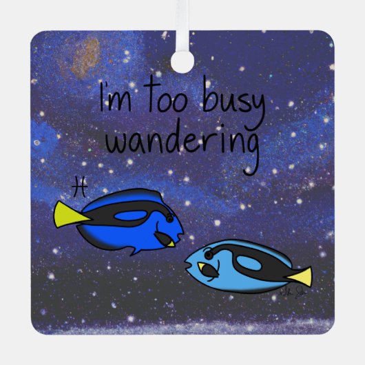 〔占星術の〕十二宮図魚座「私はあまりにも忙しさまよう。 メタルオーナメント (正面)