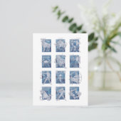 〔占星術の〕十二宮図12星印はがき ポストカード (スタンド正面)