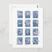 〔占星術の〕十二宮図12星印はがき ポストカード (正面/裏面)