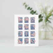 〔占星術の〕十二宮図12星印はがき ポストカード (スタンド正面)