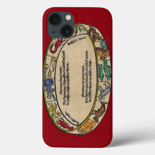 (占星術の)十二宮図1496年 iPhone 13ケース