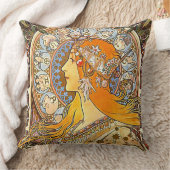 (占星術の)十二宮図1896年 クッション (ブランケット)