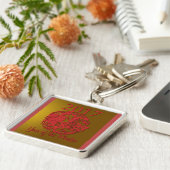 〔占星術の〕十二宮図2017 Rooster Keychainの年1 キーホルダー (側面)