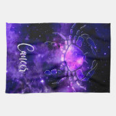 〔占星術の〕十二宮図：がん キッチンタオル (横)