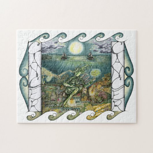 〔占星術の〕十二宮図：がん ジグソーパズル (横)