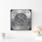 〔占星術の〕十二宮図～がん～天測～西天文学～ スクエア壁時計 (ホーム)