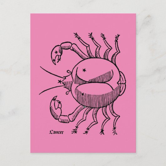 〔占星術の〕十二宮図：がん、1482 ポストカード (正面)