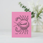 〔占星術の〕十二宮図：がん、1482 ポストカード (スタンド正面)