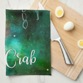 〔占星術の〕十二宮図：がん'The Crab' キッチンタオル (四つ折り)
