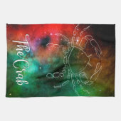 〔占星術の〕十二宮図：がん'The Crab' キッチンタオル (横)