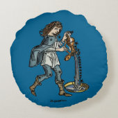 (占星術の)十二宮図: アクエリアス1482年 ラウンドクッション (裏面)