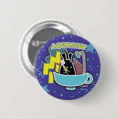 (占星術の)十二宮図-アクエリアス 缶バッジ (正面&裏面)