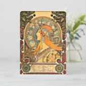 〔占星術の〕十二宮図、アールヌーボー絵画ズバイアルフォンスミュシャ カード (スタンド正面)