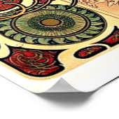 〔占星術の〕十二宮図、アールヌーボー絵画ズバイアルフォンスミュシャ ポスター (角)