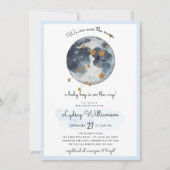 〔占星術の〕十二宮図·オーバー·ザ·ムーン·ベイビー·シャワー 招待状 (正面)