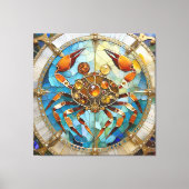 〔占星術の〕十二宮図 – カニがん キャンバスプリント (正面)