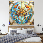 〔占星術の〕十二宮図 – カニがん キャンバスプリント (インサイチュ (寝室))