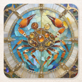 〔占星術の〕十二宮図 – カニがん スクエアペーパーコースター