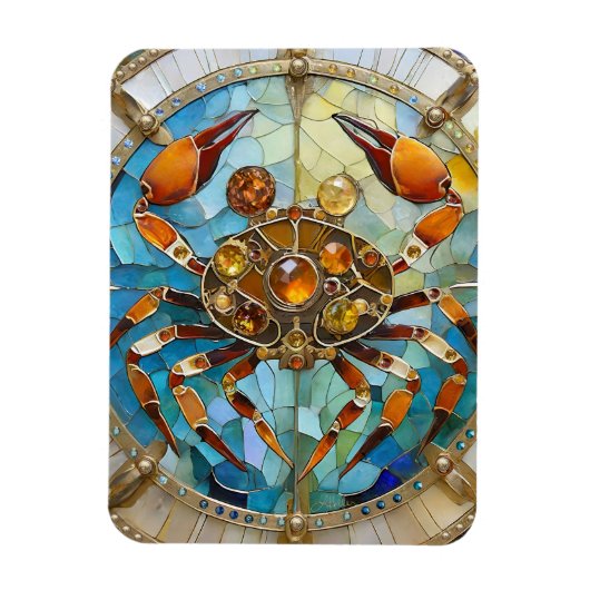 〔占星術の〕十二宮図 – カニがん マグネット (縦)