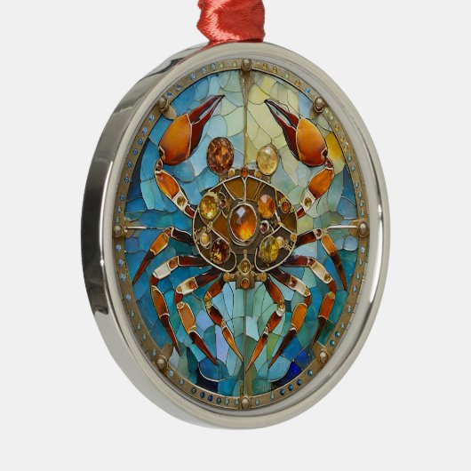 〔占星術の〕十二宮図 – カニがん メタルオーナメント (右)