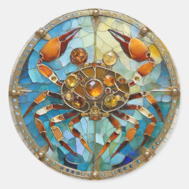 〔占星術の〕十二宮図 – カニがん ラウンドシール
