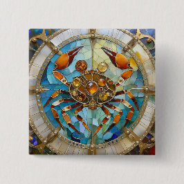 〔占星術の〕十二宮図 – カニがん 缶バッジ