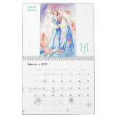 (占星術の)十二宮図 カレンダー (2月 2027)