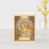 〔占星術の〕十二宮図 カード (黄色い花)