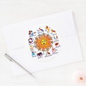 〔占星術の〕十二宮図-シンボルや象徴 – すべて – V-1 ラウンドシール (封筒)