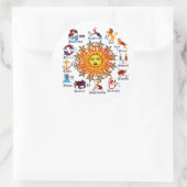 〔占星術の〕十二宮図-シンボルや象徴 – すべて – V-1 ラウンドシール (バッグ)