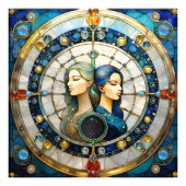 〔占星術の〕十二宮図 – ジェミニザツインズ フォトプリント (正面)